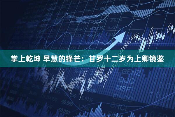 掌上乾坤 早慧的锋芒：甘罗十二岁为上卿镜鉴