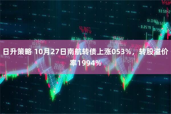 日升策略 10月27日南航转债上涨053%,转股溢价率1994%